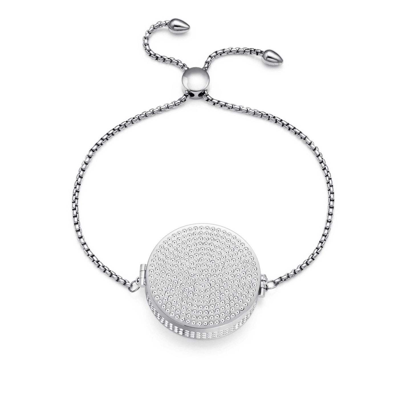 Brățară cu balsam de buze DELREYNA CRYSTAL SILVER
