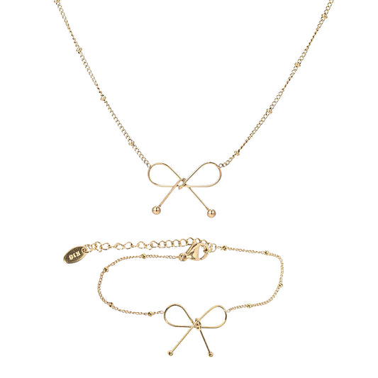 SET CHIC BOW GOLD